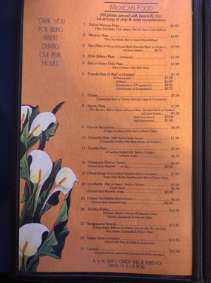 Menu photo 6 Irma's Mexican Restaurant Deming, NM