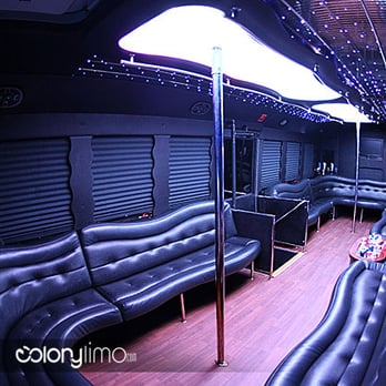 Colony Limousine - 32 Passenger Party Bus with Black Exterior - Limos Near Me - Stafford, Texas Colony Limousine - 32 Passenger Party Bus with Black Exterior - Limos Near Me - Stafford, Texas