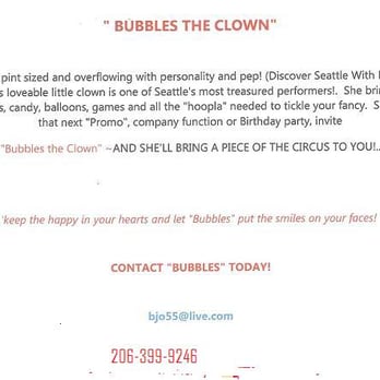 Bubbles the Clown - Clowns Near Me Bubbles the Clown - Clowns Near Me