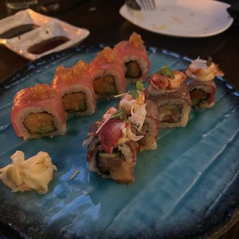 Miku - Red Wave Roll and Surf & Turf Roll - Japanese Near Me - Vancouver, British Columbia