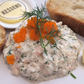 Kessens - Toast skagen (bread with a topping of shrimp, mayonnaise, horseradish and roe) made by Kessens. - Breakfast & Brunch Near Me - Amsterdam, New Hampshire Kessens - Toast skagen (bread with a topping of shrimp, mayonnaise, horseradish and roe) made by Kessens. - Breakfast & Brunch Near Me - Amsterdam, New Hampshire
