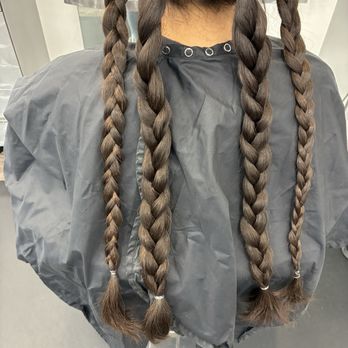 Progressions Salon Spa Store - Hair braids before donating - Nail Salons Near Me - North Bethesda, Maryland