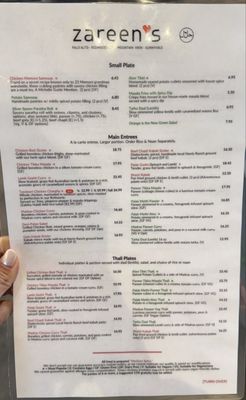 Menu photo 5 Zareen's Redwood City, CA