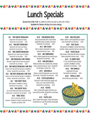 Menu photo 1 Don Chuy's Mexican Restaurant Moore, OK