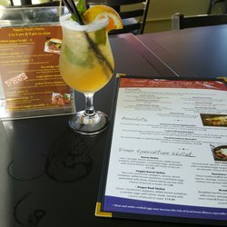 Breakfast menu (drink is a mojito)