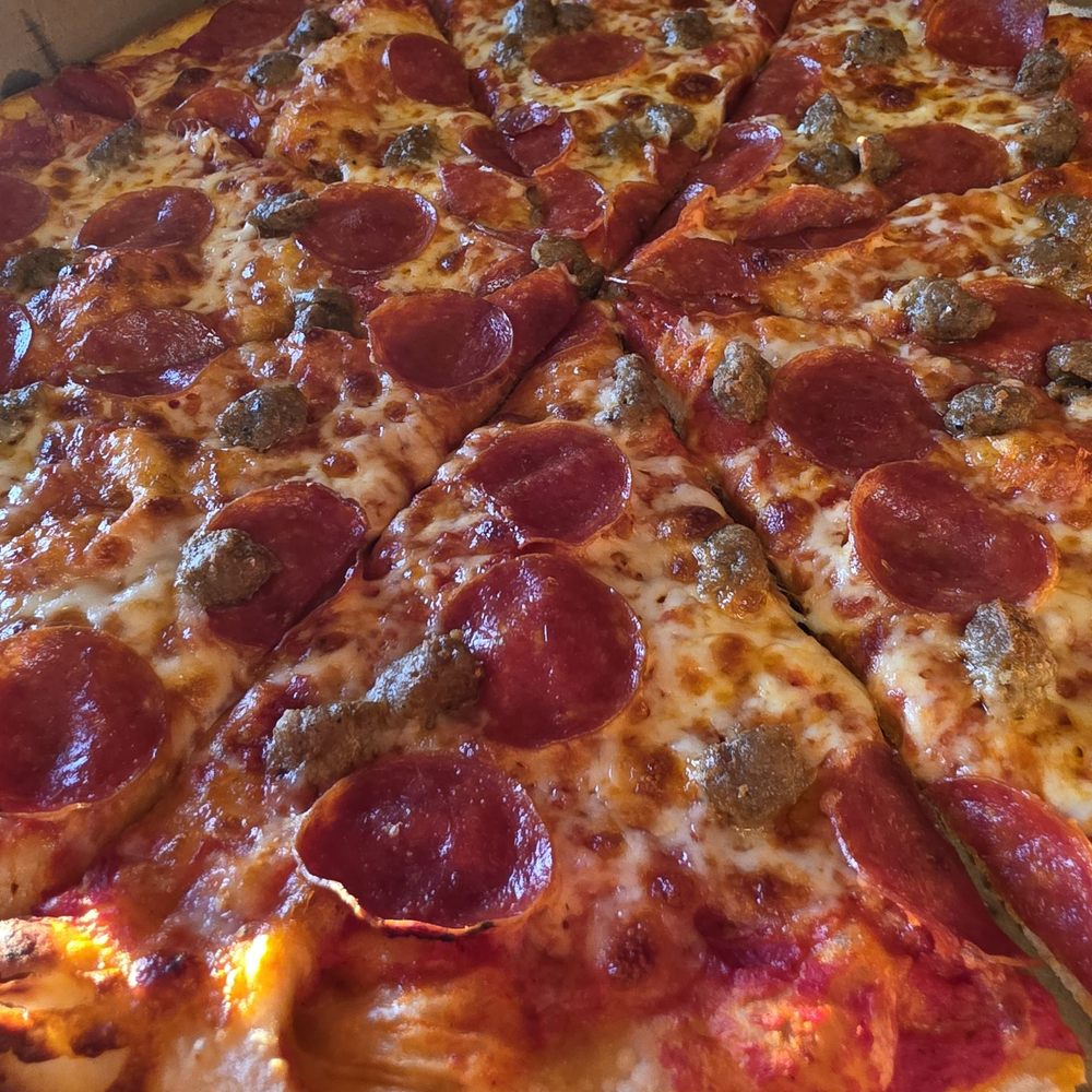 Super Slice Pizza - Pepperoni and Sausage - Pizza Near Me - El Cerrito, California Super Slice Pizza - Pepperoni and Sausage - Pizza Near Me - El Cerrito, California