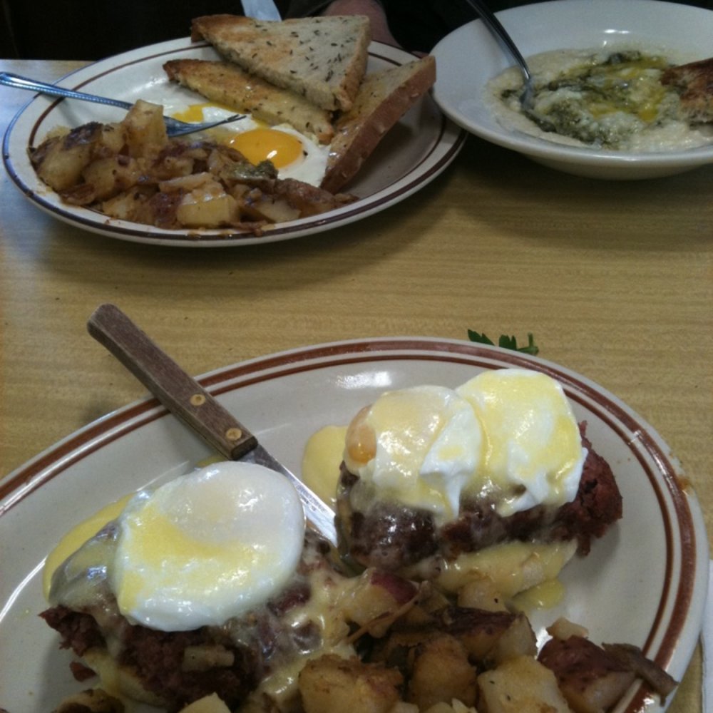 Modern Diner - Hash Benedict, grits, eggs sunnyside up - Diners Near Me - Pawtucket, Rhode Island Modern Diner - Hash Benedict, grits, eggs sunnyside up - Diners Near Me - Pawtucket, Rhode Island