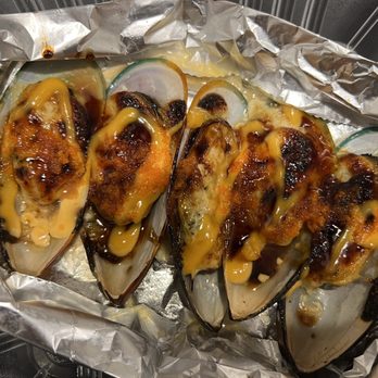 Sushiland - Baked Mussel $10.95 - Japanese Near Me - Hayward, California Sushiland - Baked Mussel $10.95 - Japanese Near Me - Hayward, California