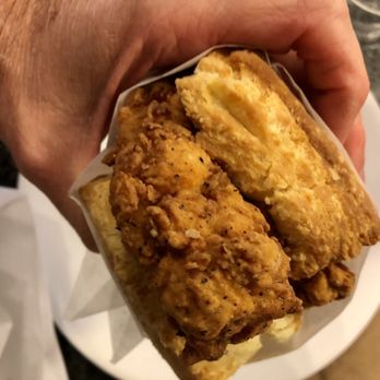 Bird Bird Biscuit - Handful of chicken and biscuit. Really great biscuits - Breakfast & Brunch Near Me - Austin, Texas