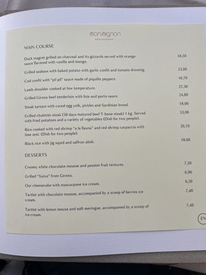Menu photo 1 Mon Mignon Girona, GI
