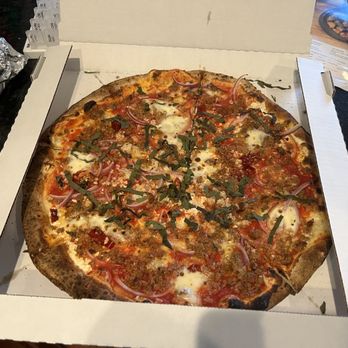 Coalfire Pizza - Stracciatella & Sausage Pizza - Pizza Near Me - Chicago, Illinois