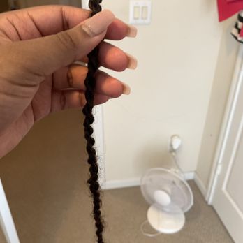 Neat Pretty Braids - The braid that fell out that I went back to get put in after my appointment. Fell out in a week - Hair Stylists Near Me - Houston, Texas