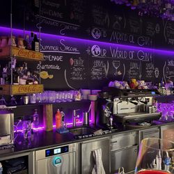 Bar 55 - The bar. Gin aplenty!