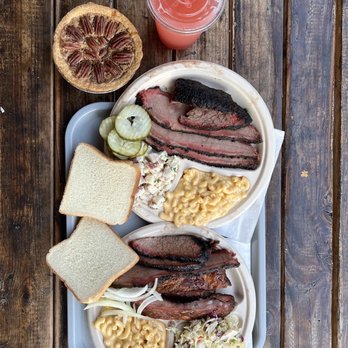 Little Miss BBQ - Pecan pie! Blood orange lemonade! Double Brisket Plate and 2 Meat Plate with Sliced Brisket and Pork Ribs - Barbeque Near Me - Phoenix, Arizona Little Miss BBQ - Pecan pie! Blood orange lemonade! Double Brisket Plate and 2 Meat Plate with Sliced Brisket and Pork Ribs - Barbeque Near Me - Phoenix, Arizona