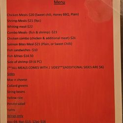 Monai's Soul Food - Menu