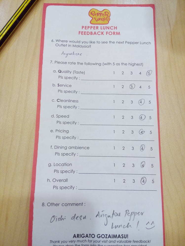 PEPPER LUNCH Updated May 2024 F1.05, Sunway Pyramid Shopping Mall