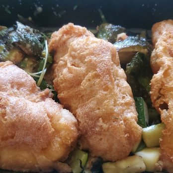 California Fish Grill - Fish n chips (sub Brussel sprouts and zucchini) - Seafood Near Me - Upland, California California Fish Grill - Fish n chips (sub Brussel sprouts and zucchini) - Seafood Near Me - Upland, California