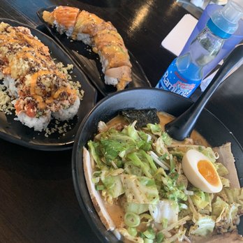 Koji Ramen Japanese Restaurant - Black Yasai Ramen Special Psycho Roll Double Crunch Roll - Ramen Near Me - Pomona, California Koji Ramen Japanese Restaurant - Black Yasai Ramen Special Psycho Roll Double Crunch Roll - Ramen Near Me - Pomona, California