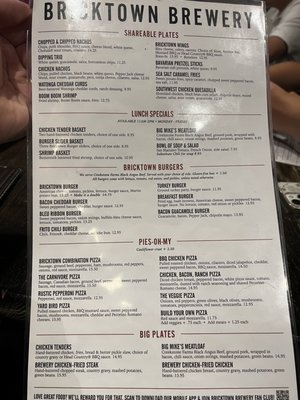 Menu photo 7 Bricktown Brewery Edmond, OK