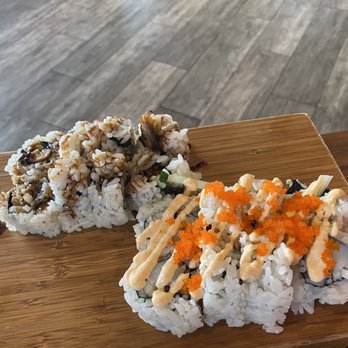 Isana - Spicy scallops rolls and Unagi cucumber roil - Sushi Bars Near Me - Kihei, Hawaii Isana - Spicy scallops rolls and Unagi cucumber roil - Sushi Bars Near Me - Kihei, Hawaii