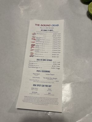 Menu photo 7 The Boiling Crab Plano, TX