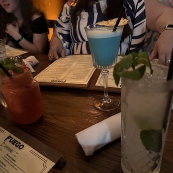 Fuego By Mana - Strawberry Daiquiri and Blue lagoon - Kosher Near Me - North Miami Beach, Florida Fuego By Mana - Strawberry Daiquiri and Blue lagoon - Kosher Near Me - North Miami Beach, Florida