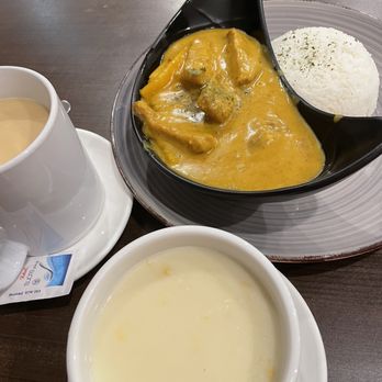 D1 Noodle Restaurant - Cream of corn soup, Horlick and Curry pork chop w/ rice - Chinese Near Me - Richmond, British Columbia