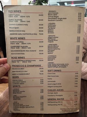 Menu photo 1 Motto Turkisk Restaurant London, XGL