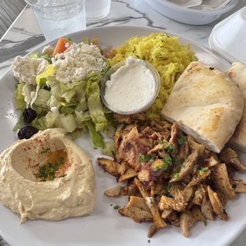 Simply Pita - Chicken Shawarma lunch plate. So good - Falafel Near Me - Fresno, California