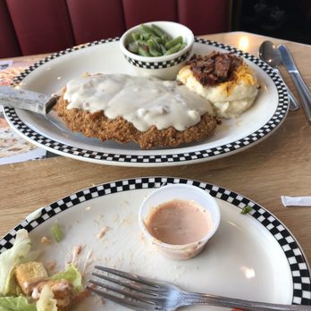 Black Bear Diner - Yreka - Chicken fried steak with loaded potato - Diners Near Me - Yreka, California