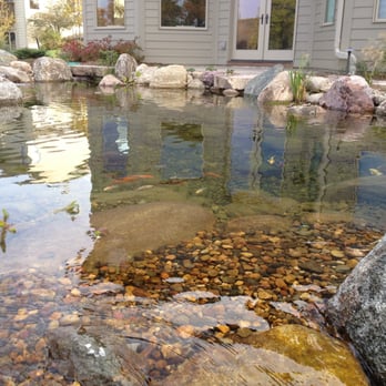 Just Add Water - Look at how clear the water is! Thanks to a wetland filter this water is always crystal clear! - Landscaping Near Me - Des Moines, Iowa