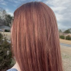 Salon Retreat - Blotches and stripes from poorly applied color.