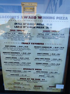 Menu photo 4 Saccone's Austin, TX