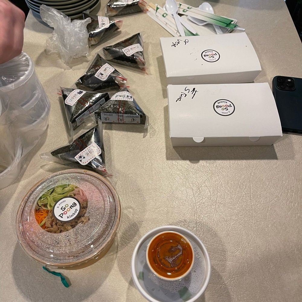 So Poong Kimbap carry out order of kimbap, soups, bowls, and triangles! So Poong Kimbap carry out order of kimbap, soups, bowls, and triangles!