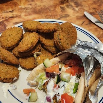 Marlo's Restaurant - Falafel with fried zucchini - Italian Near Me - Crescent City, California Marlo's Restaurant - Falafel with fried zucchini - Italian Near Me - Crescent City, California