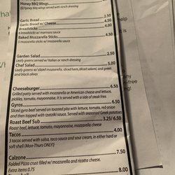 Milano's - Menu