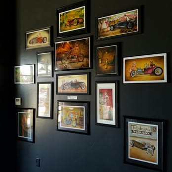 Brian Benson Cellars - a wall of framed art - Wineries Near Me - Paso Robles, California Brian Benson Cellars - a wall of framed art - Wineries Near Me - Paso Robles, California