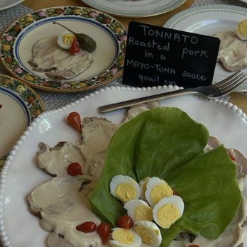 Madamin - Chef Francesca Penoncelli - Pork in tuna sauce - Caterers Near Me - San Diego, California Madamin - Chef Francesca Penoncelli - Pork in tuna sauce - Caterers Near Me - San Diego, California