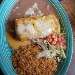 Chicken and shrimp chimichanga