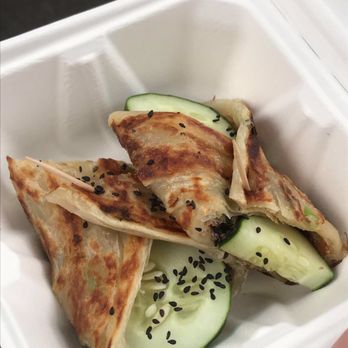 Van Houten Farms - This was the pancake with scallions from the dumpling truck - Farmers Market Near Me - Orangeburg, New York Van Houten Farms - This was the pancake with scallions from the dumpling truck - Farmers Market Near Me - Orangeburg, New York