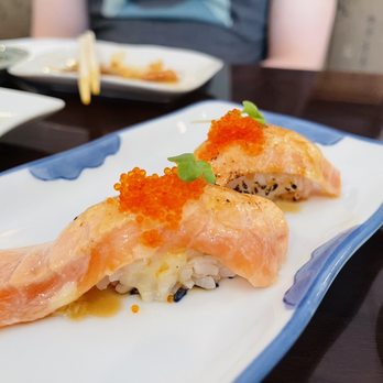 Sushiko - On house torched salmon nigiri for regulars! - Japanese Near Me - Los Altos, California Sushiko - On house torched salmon nigiri for regulars! - Japanese Near Me - Los Altos, California