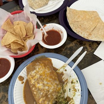 Antonios Mexican Food - Carne Asada wet burrito, quesadilla and chips and salsa. - Mexican Near Me - Anaheim, California Antonios Mexican Food - Carne Asada wet burrito, quesadilla and chips and salsa. - Mexican Near Me - Anaheim, California