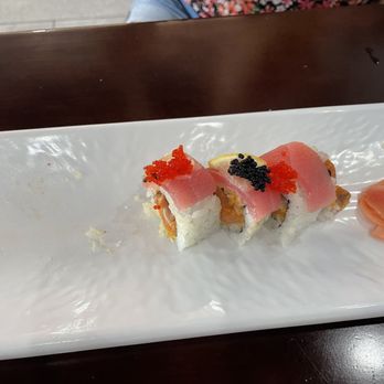 Osaka - Romantic special roll; half eaten before I got to take a picture - Sushi Bars Near Me - St Cloud, Florida