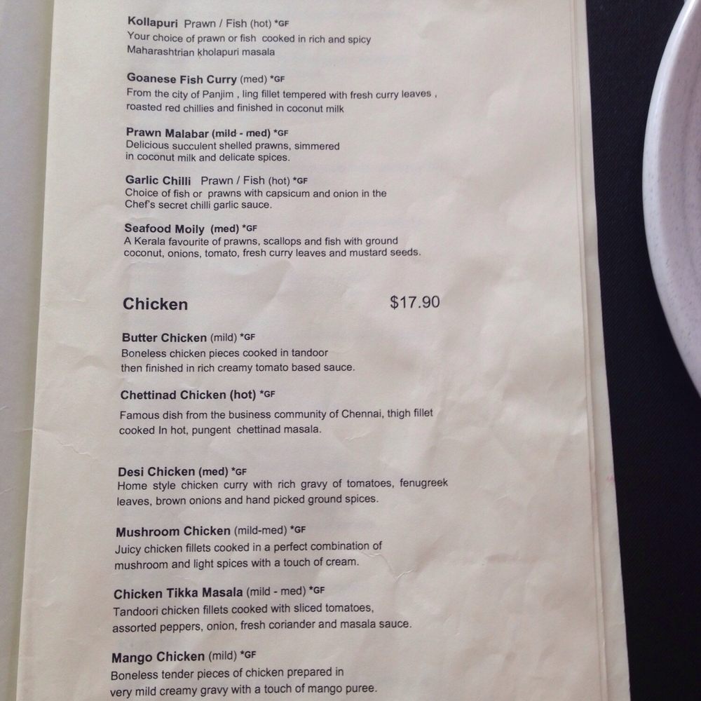 Blu Ginger - Menu 2 - Indian Near Me - Castle Hill, NSW