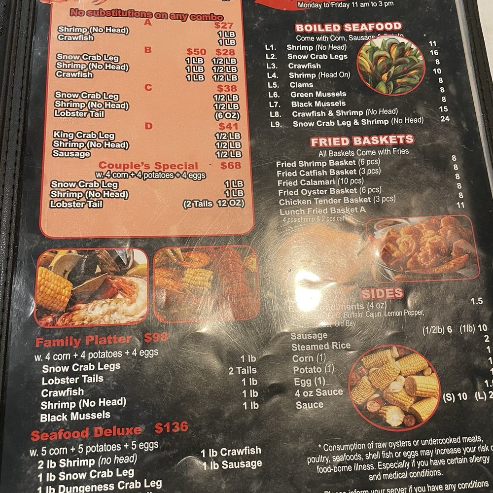 Laughing Crab - Menu - Cajun/Creole Near Me - West Monroe, Louisiana