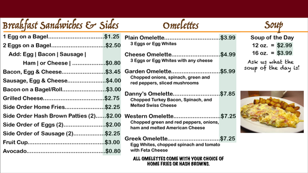 Menu photo 3 Danny's Cafe Brooklyn, NY