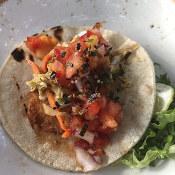 Three's Bar & Grill - Coconut Crusted Fish Taco - Asian Fusion Near Me - Kihei, Hawaii Three's Bar & Grill - Coconut Crusted Fish Taco - Asian Fusion Near Me - Kihei, Hawaii