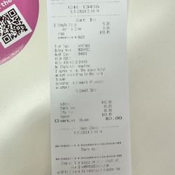 Baskin-Robbins - What we were charged