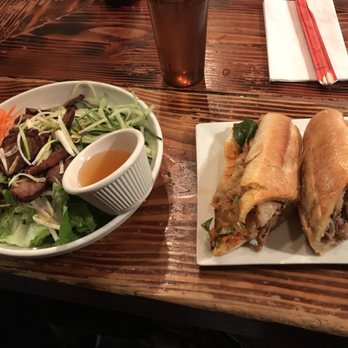 Saigon Shack - From left to right: Duck Vermicelli and Spicy Brisket Banh Mi. - Vietnamese Near Me - New York, New York Saigon Shack - From left to right: Duck Vermicelli and Spicy Brisket Banh Mi. - Vietnamese Near Me - New York, New York