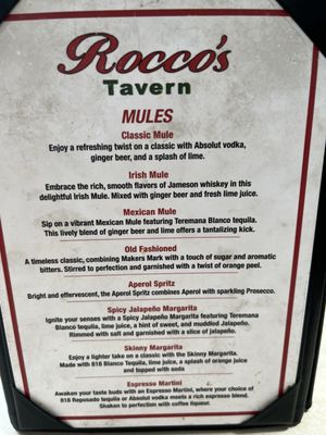 Menu photo 2 Rocco's Tavern Pasadena, CA